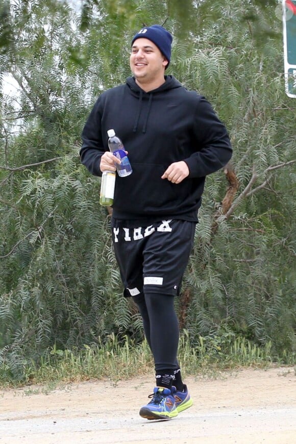 Robert Kardashian a fait du sport à Runyon Canyon, à Los Angeles, le 5 mars 2013.
