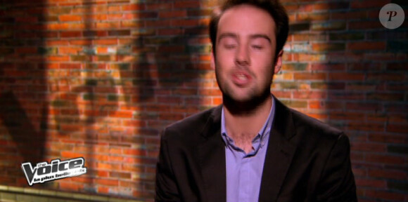 Quentin d'Anglas dans The Voice 2 samedi 9 mars 2013 sur TF1