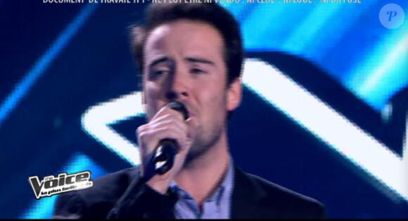 Quentin d'Anglas dans The Voice 2 samedi 9 mars 2013 sur TF1