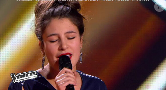 Liza dans The Voice 2 samedi 9 mars 2013 sur TF1