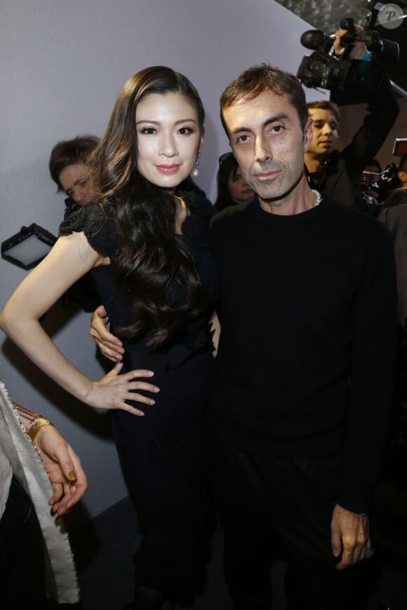Rebecca Wang et Giambattista Valli à Paris, le 4 mars 2013.