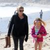 Heidi Klum en compagnie de son petit ami Martin Kirsten et de ses enfants lors d'une sortie à la plage, à Los Angeles, le 10 mars 2013.