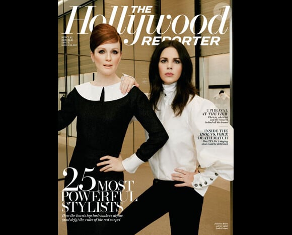 Julianne Moore et sa styliste Leslie Fremar en couverture du numéro Stylists Issue du magazine The Hollywood Reporter.