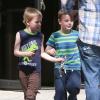 Sean et Jayden, les fils de Britney Spears, à la sortie de leur cours de gym à Thousand Oaks, le 13 mars 2013.