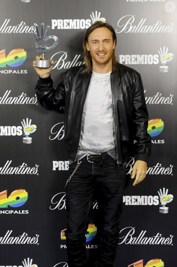David Guetta lors de la cérémonie des 40 Principales awards de Madrid le 24 Janvier 2013