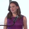 Jennifer Garner, ambassadrice de la marque Neutrogena, lors du sommet Neutrogena sur l'impact du changement climatique sur la santé de la peau, à New York, le 13 mars 2013. Lors de cet événement, elle a pris la parole.