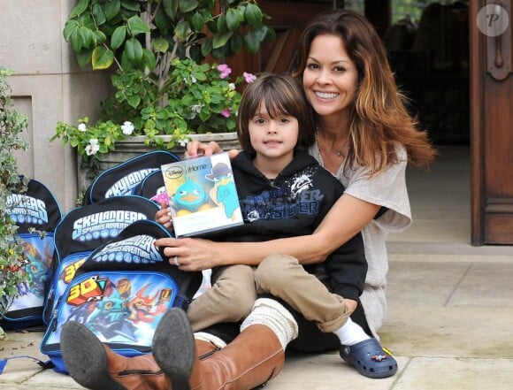 Brooke Burke-Charvet, femme de David Charvet, a célébré l'anniversaire de son fils Shaya, 5 ans, dans sa propriété de Los Angeles. Le 16 mars 2013.