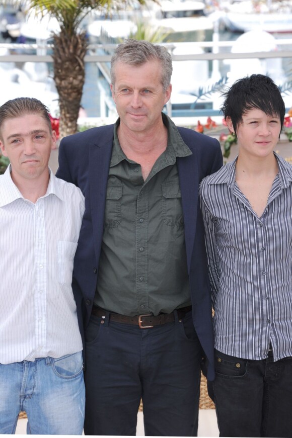 David Dewaele, Bruno Dumont et Alexandre Lematre lors du photocall cannois pour Hors Satan, le 15 mai 2011.