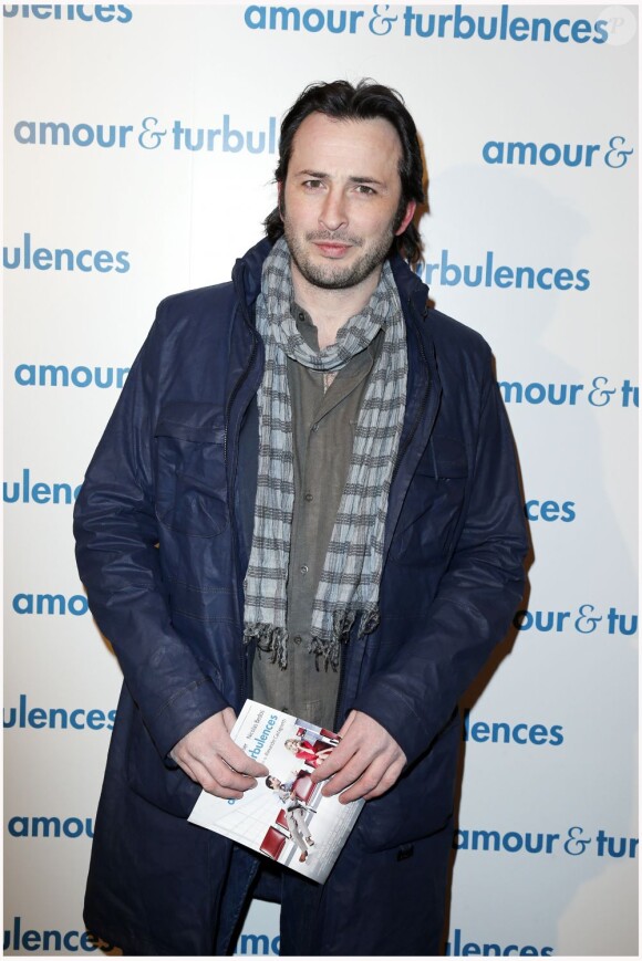 Michaël Cohen pendant la première du film Amour & Turbulences au Publicis, Paris, le 18 mars 2013.