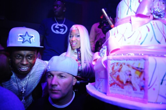 Lil Wayne et Nicki Minaj à l'anniversaire de la chanteuse à Miami, le 8 avril 2012.