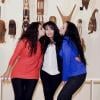 Yamina Benguigui et ses filles Liza et Farah au musée du quai Branly à Paris, le 11 mars 2013.