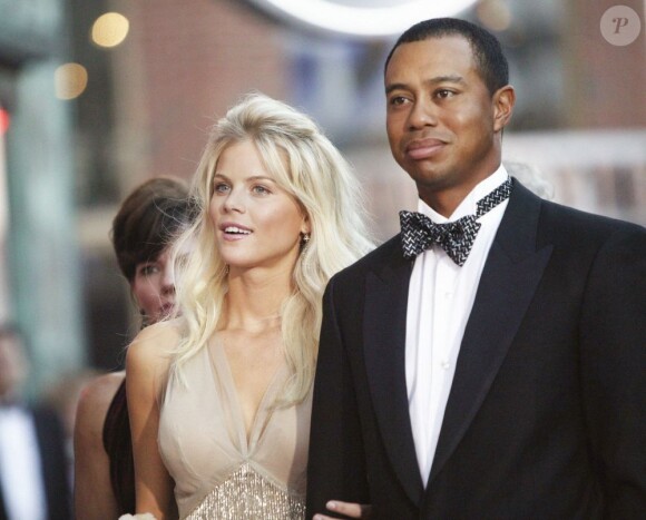 Tiger Woods et sa compagne d'alors Elin Nordegren à Detroit le 15 septembre 2004