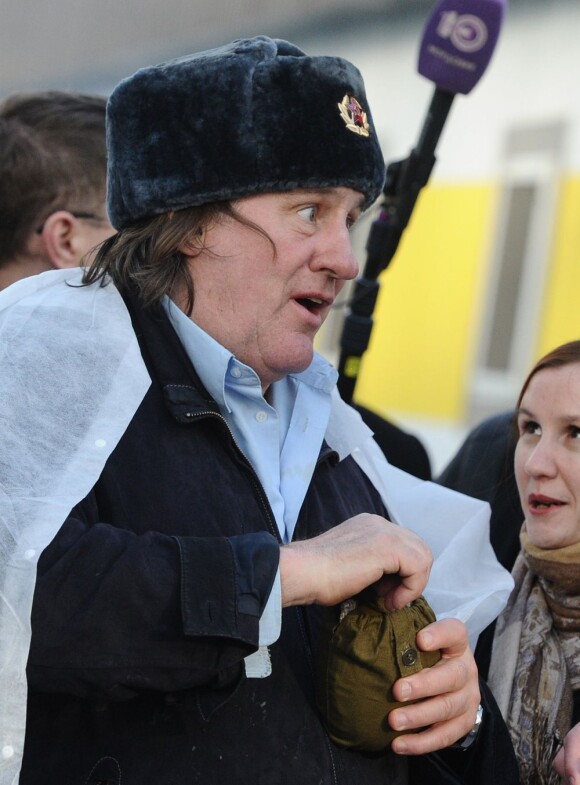 Gérard Depardieu à Saransk le 24 fevrier 2013.