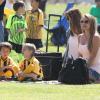 Britney Spears assiste à un match de football de ses fils, Sean Preston et Jayden James, à Woodland Hills, le 17 mars 2013.