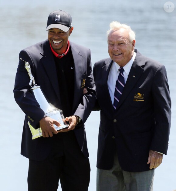 Tiger Woods et Arnold Palmer à Orlando, le 25 mars 2013