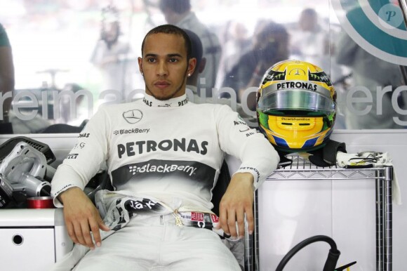 Lewis Hamilton lors du Grand-Prix de Malaisie le 24 mars 2013.