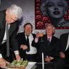 Dominique Colonna, Guy Roux, Just Fontaine et Michel Hidalgo pour ses 80 ans lors d'une soirée au Palais Maillot à Paris le 25 mars 2013 - Exclusif
