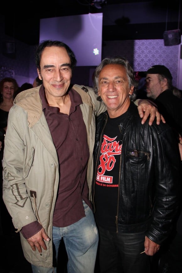 Didier Roustan et Jean-Pierre Savelli fêtent les 80 ans de Michel Hidalgo lors d'une soirée au Palais Maillot à Paris le 25 mars 2013 - Exclusif