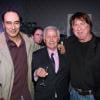 Didier Roustan, Bernard Sauvat et Michel Hidalgo pour ses 80 ans lors d'une soirée au Palais Maillot à Paris le 25 mars 2013 - Exclusif