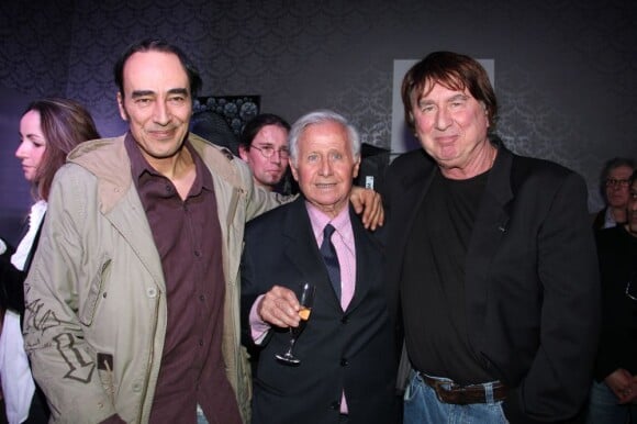 Didier Roustan, Bernard Sauvat et Michel Hidalgo pour ses 80 ans lors d'une soirée au Palais Maillot à Paris le 25 mars 2013 - Exclusif