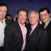 Daniel Lauclair, Daniel Russo, et Michel Hidalgo pour ses 80 ans lors d'une soirée au Palais Maillot à Paris le 25 mars 2013 - Exclusif
