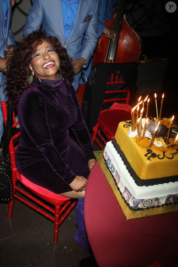Chaka Khan fête ses 60 ans à New York, le 26 mars 2013.
