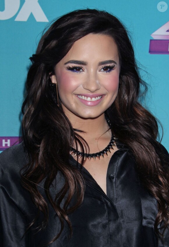 Demi Lovato à la conférence de presse pour la dernière saison de l'émission X Factor à Los Angeles, le 17 décembre 2012.