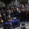 Didier Barbelivien - Obsèques de l'écrivain et éditeur Jean-Marc Roberts au cimetière Montmartre à Paris le 29 mars 2013.