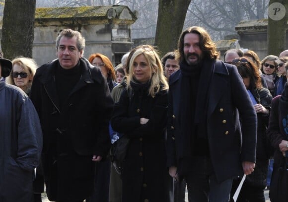 Frédéric Beigbeder - Obsèques de l'écrivain et éditeur Jean-Marc Roberts au cimetière Montmartre à Paris le 29 mars 2013.