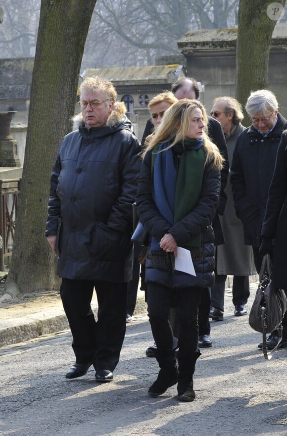 Dominique Besnehard - Obsèques de l'écrivain et éditeur Jean-Marc Roberts au cimetière Montmartre à Paris le 29 mars 2013.