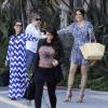 Les soeurs Kardashian et leur "momager" Kris Jenner à Los Angeles. Le 29 mars 2013.