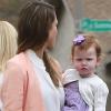 Jessica Alba et sa fille Haven arrivent chez les parents de Cash Warren pour le dimanche de Pâques. Camarillo, le 31 mars 2013.