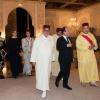 Arrivée au palais royal à Casablanca pour le dîner de gala. François Hollande et Valérie Trierweiler étaient accueillis le 3 avril 2013 par le roi Mohammed VI du Maroc et la famille royale pour une visite d'Etat de deux jours. Le jeune prince héritier Moulay El Hassan ainsi que les princesses Lalla Salma, Lalla Meryem et Lalla Hasna ont pris part au protocole.