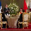 François Hollande et Valérie Trierweiler étaient accueillis le 3 avril 2013 par le roi Mohammed VI du Maroc et la famille royale pour une visite d'Etat de deux jours. Le jeune prince héritier Moulay El Hassan ainsi que les princesses Lalla Salma, Lalla Meryem et Lalla Hasna ont pris part au protocole.