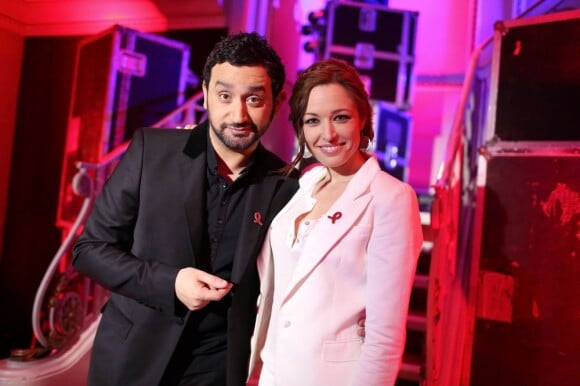 Exclusif - Cyril Hanouna et Natasha St-Pier lors de l'enregistrement au Théâtre Marigny de l'émission Toute la télé chante pour le Sidaction à Paris le 21 mars 2013, qui sera diffusée sur France 2 le 6 avril 2013.
