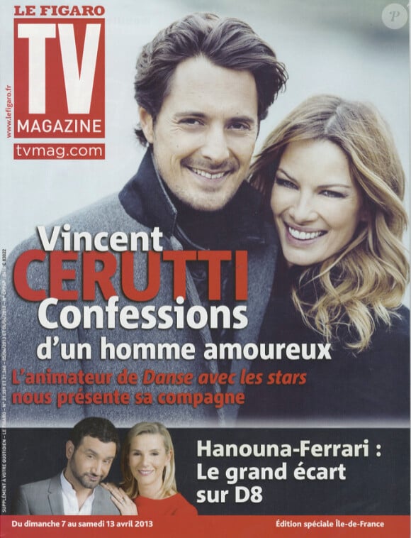 Vincent Cerutti et sa compagne Lavinia en couverture de TV Magazine