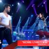 Battle entre Florent Torres et Fanny Melili dans The Voice 2 sur TF1 le samedi 6 avril 2013