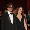 Johnny Depp et Vanessa Paradis à la cérémonie des Oscars, le 24 février 2008.