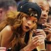 Rihanna a assisté avec un ami au match de NBA qui a opposé les Lakers et les Clippers. Dimanche 7 avril au Staples Center à Los Angeles.