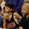 Rihanna a assisté avec un ami au match de NBA qui a opposé les Lakers et les Clippers. Dimanche 7 avril au Staples Center à Los Angeles.