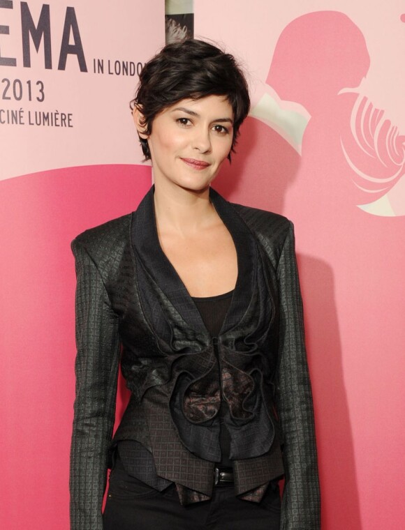 Audrey Tautou assure la promotion du film Thérèse Desqueroux au French Cinema, à Londres le 5 avril 2013.