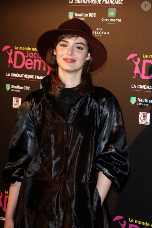 Louise Bourgoin lors de la soirée d'hommage à Jacques Demy pour l'exposition consacrée au cinéaste à la Cinémathèque Française, Paris, le 8 avril 2013.