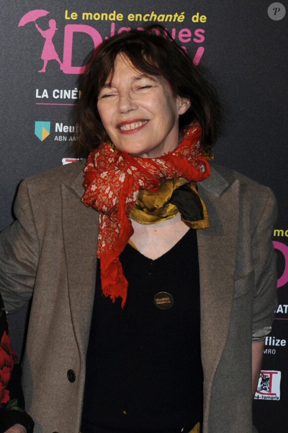 Jane Birkin à la soirée d'hommage à Jacques Demy pour l'exposition consacrée au cinéaste à la Cinémathèque Française, Paris, le 8 avril 2013.