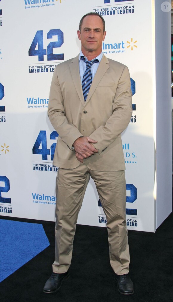 Christopher Meloni à l'avant-première du film "42" à Los Angeles, le 9 avril 2013.