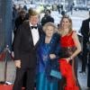 Beatrix, Willem-Alexander et Maxima des Pays-Bas assistaient le 10 avril 2013 à la soirée du 125e anniversaire du Concertgebouw et de son orchestre royal, à Amsterdam.
