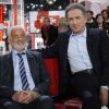 Jean-Paul Belmondo et Michel Drucker - Enregistrement de l'émission "Vivement Dimanche" à Paris le 10 avril 2013, diffusion le 14 avril.