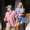 Britney Spears et son petit ami David Lucado à la sortie d'un rastaurant à Agoura Hills le 12 avril 2013.