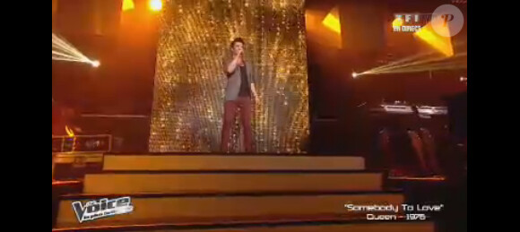 Benjamin Bocconi en live dans The Voice 2 le samedi 13 avril 2013 sur TF1