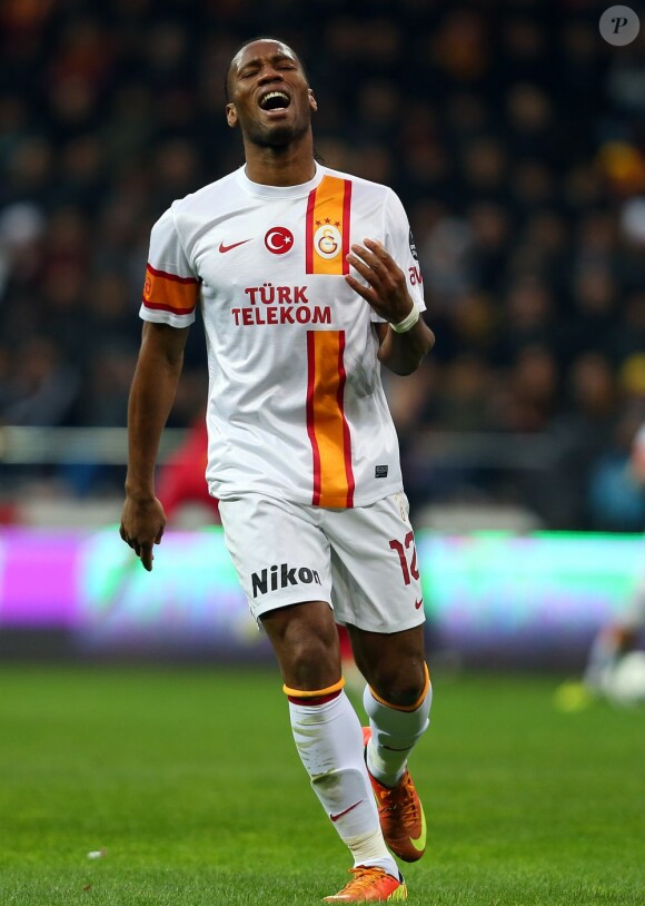 Didier Drogba lors d'un match entre Kayserispor et Galatasaray à Kayseri le 17 mars 2013