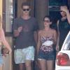 L'actrice Rachel Bilson et son petit ami Hayden Christensen vont déjeuner au restaurant lors de leurs vacances à la Barbade, le 13 avril 2013. Ils sont ensuite allés faire du shopping.